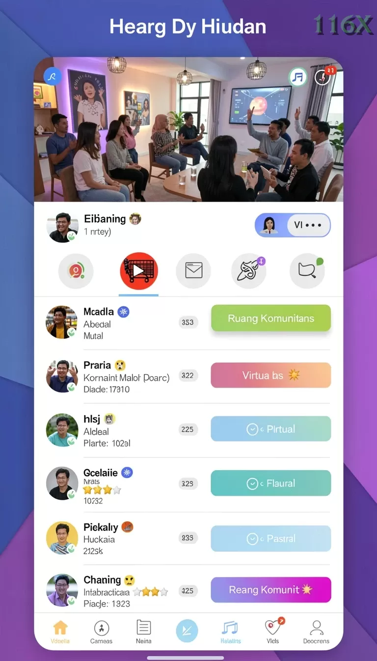 Cuplikan layar GLOWIN88 — menu navigasi